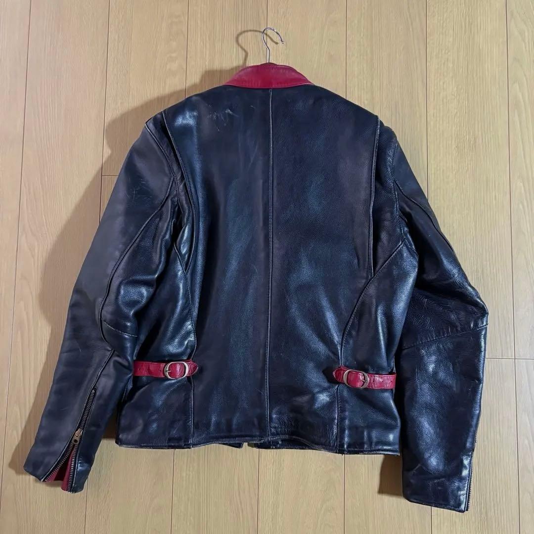 90s banson バンソン　ライダースジャケット　MODEL B 真鍮　赤