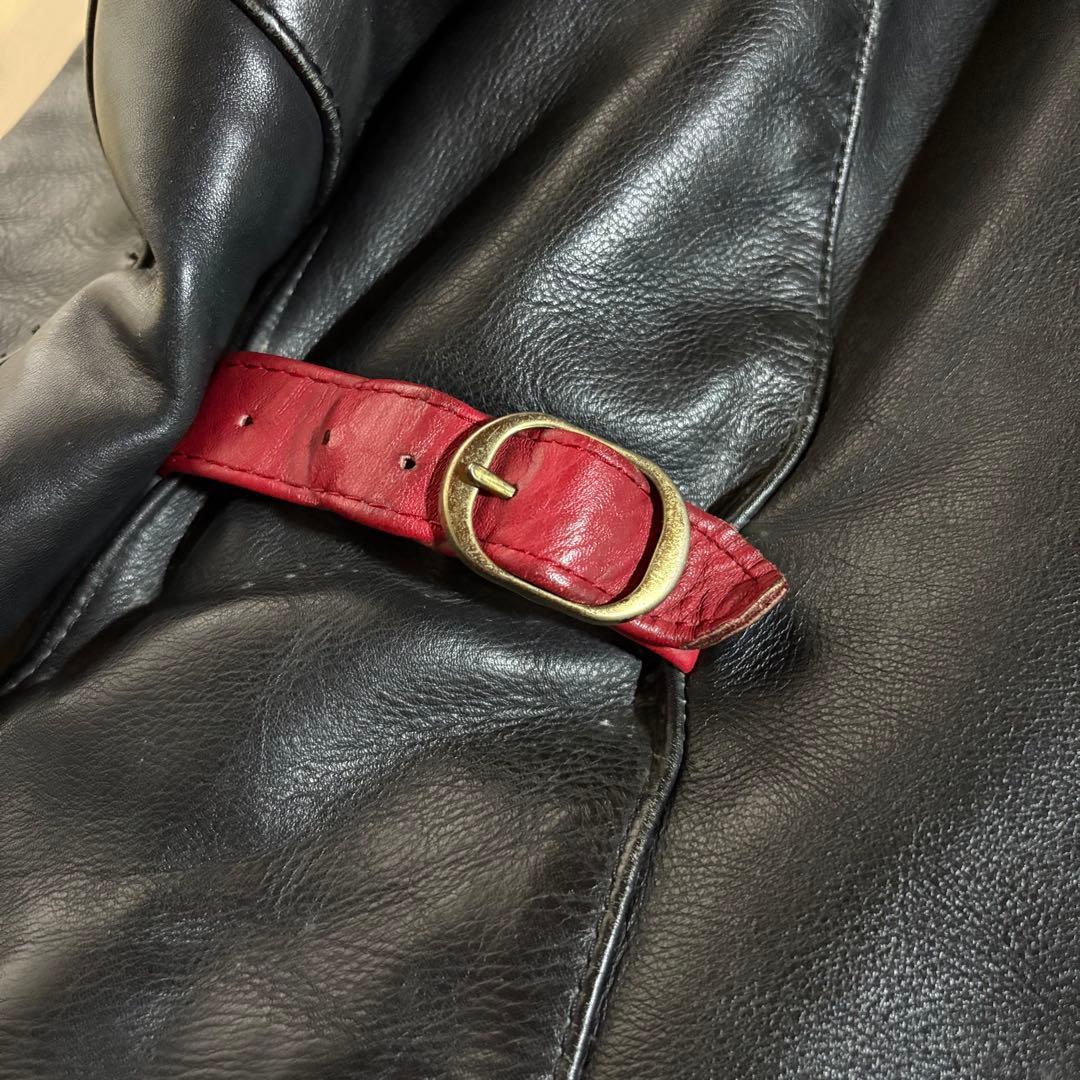 90s banson バンソン　ライダースジャケット　MODEL B 真鍮　赤