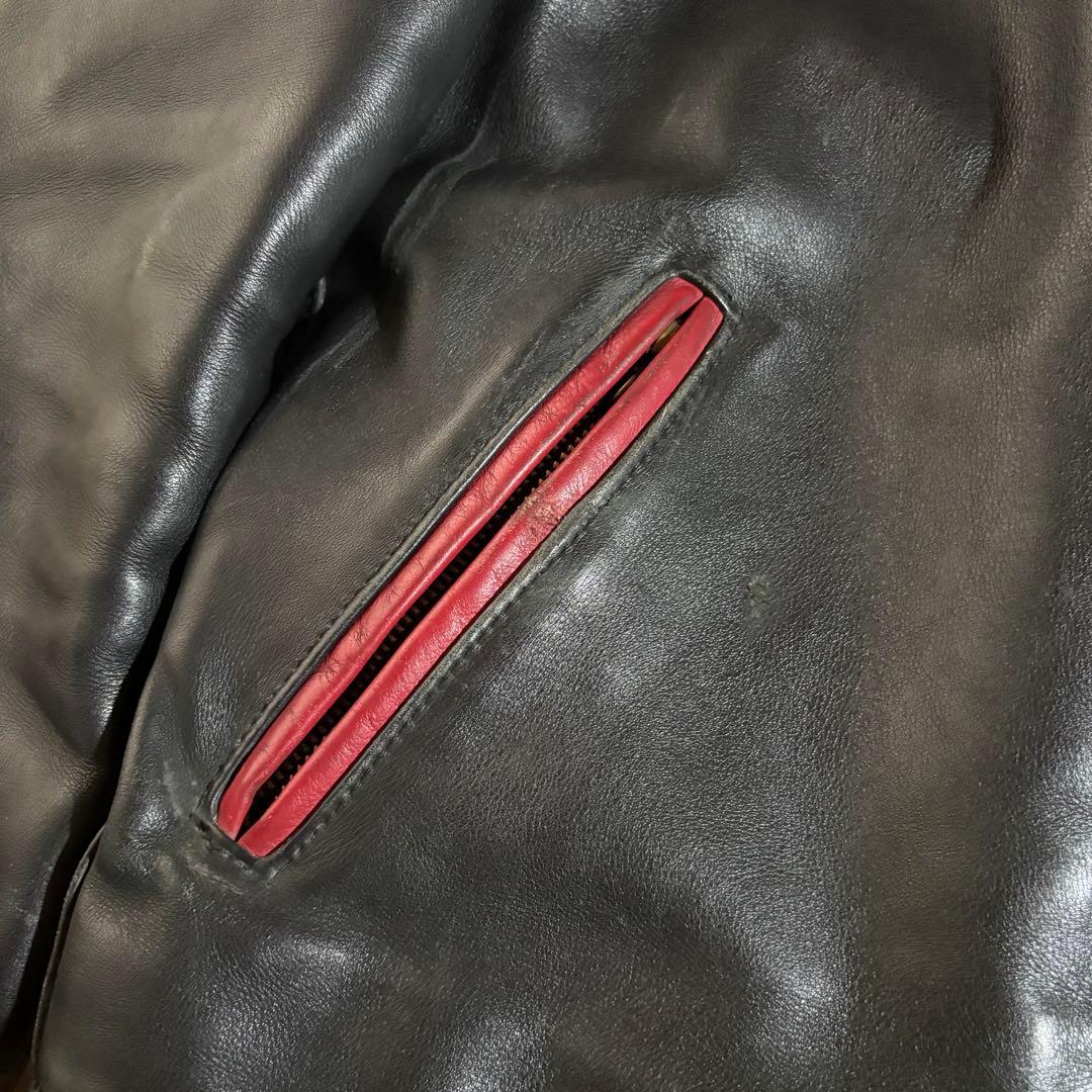 90s banson バンソン　ライダースジャケット　MODEL B 真鍮　赤