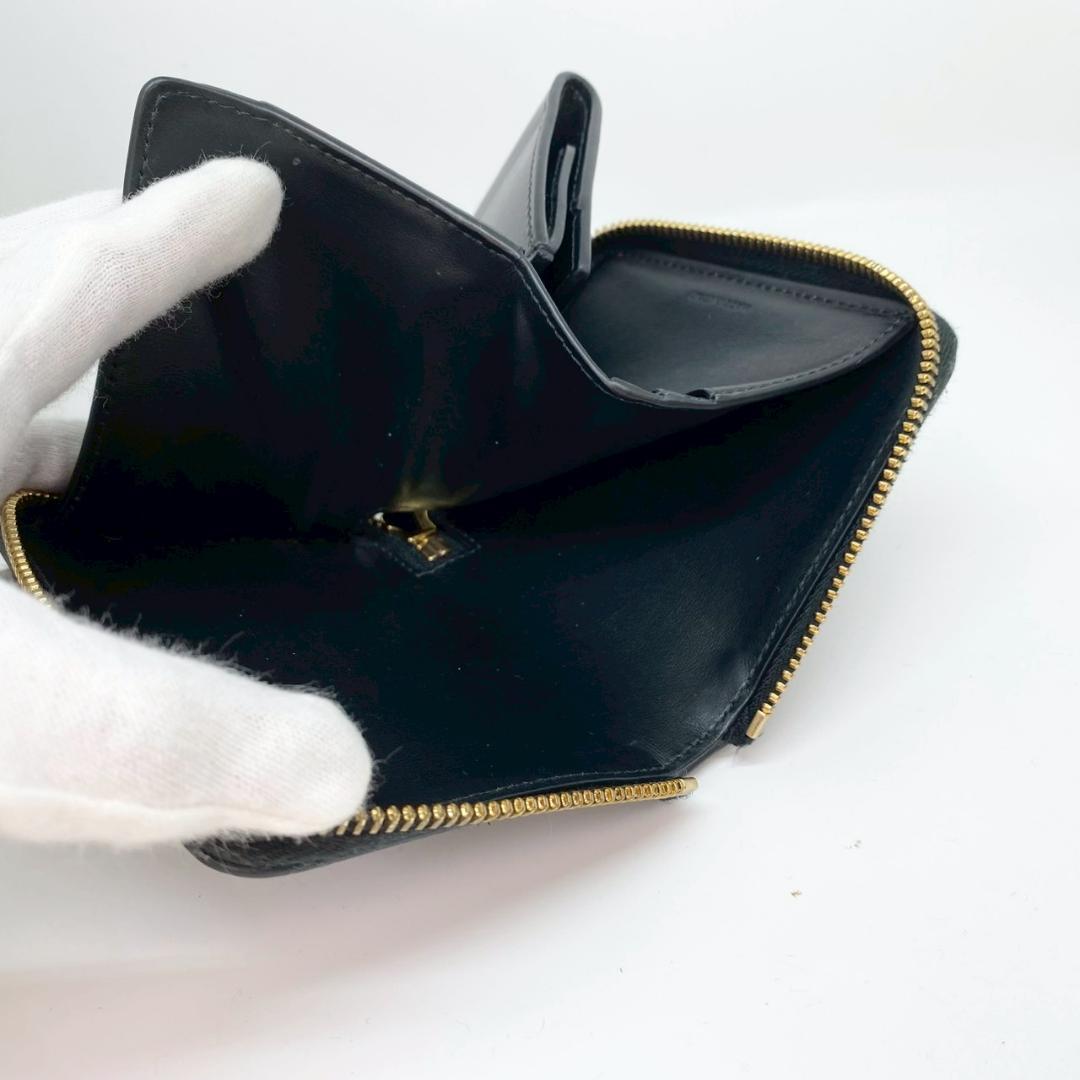 た*か様 【CELINE】 コンパクト ジップ ウォレット ケース ブラッ