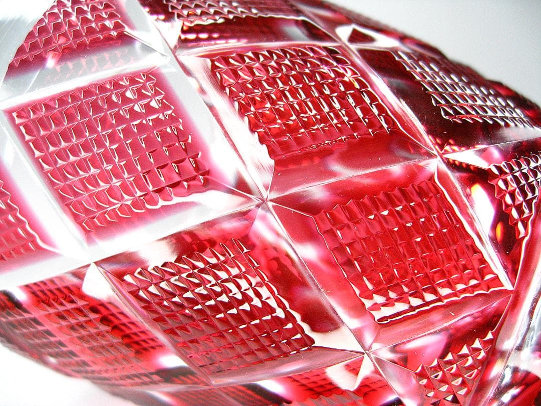 #尚古集成館 #監修 #復元 #島津 #薩摩切子 #グラス #大きめ #赤