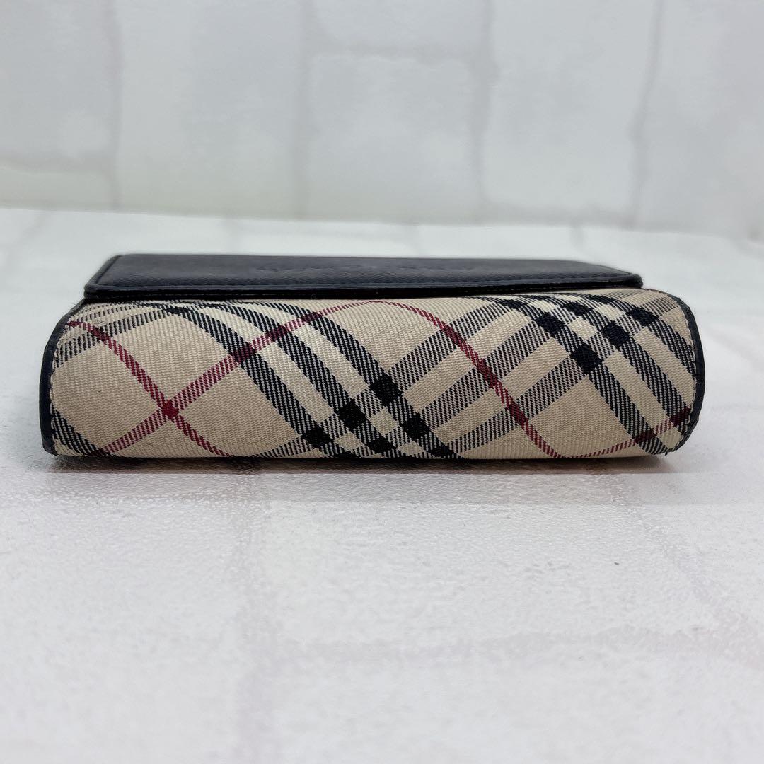 美品✨BURBERRY バーバリー ノバチェック 二つ折り財布 がま口 ブラック