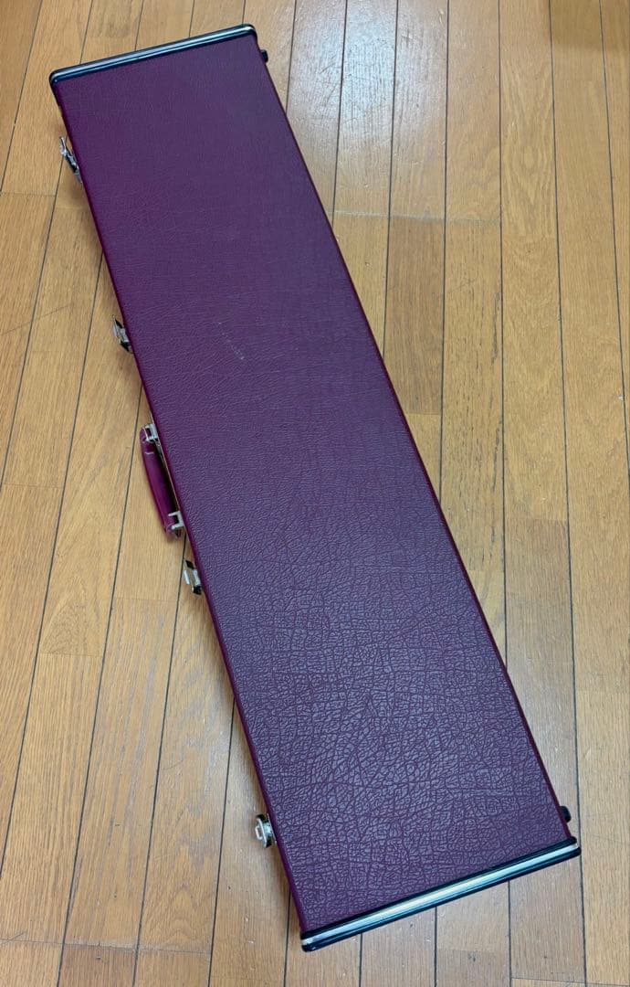 三味線 本体 ハードケース付き 布袋紅 皮破れ有り