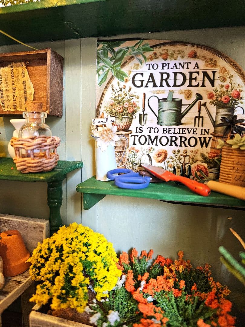 ミニチュア★ドールハウス ★ナチュラルな花屋さん★Hです