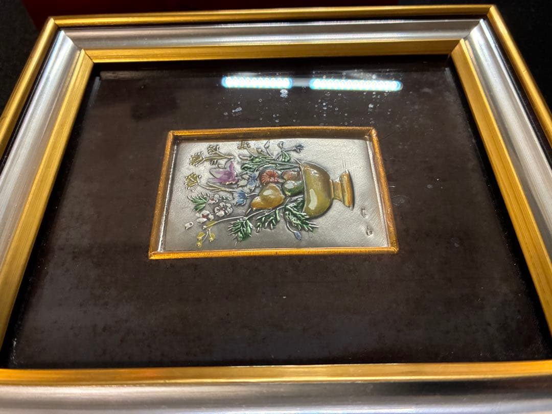 銀 SV925 アート フレーム 額縁 インテリア 風水 アンティーク 額装