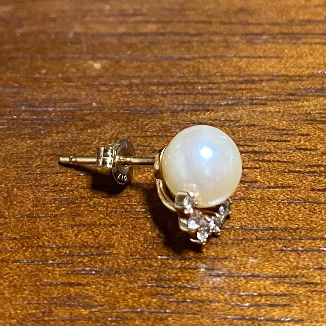 アガット★淡水パールピアス☆10k