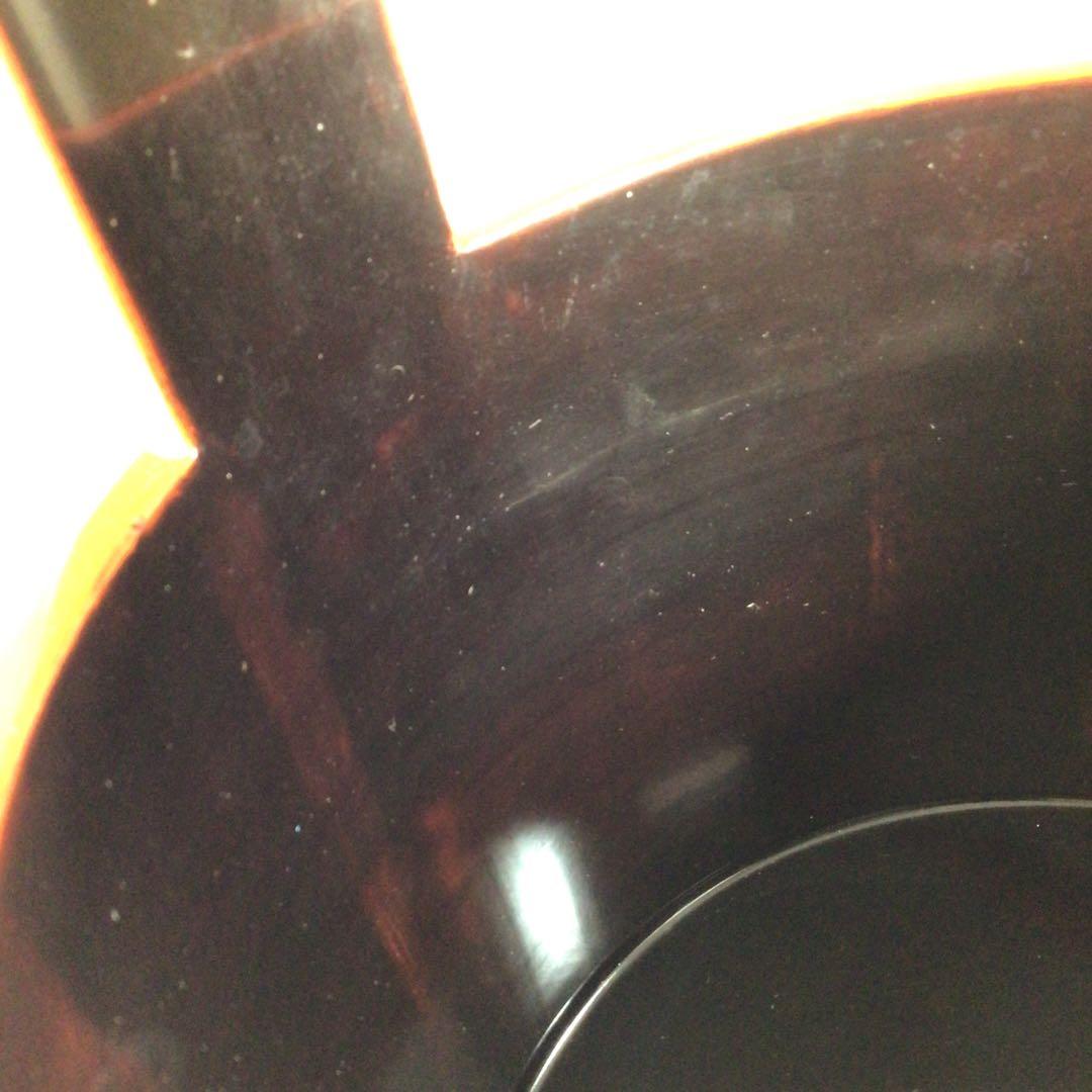 Ｍ７４８　水指　『塗師　岡本陽斎作』『朱塗』『手桶水指』　共箱　茶道具