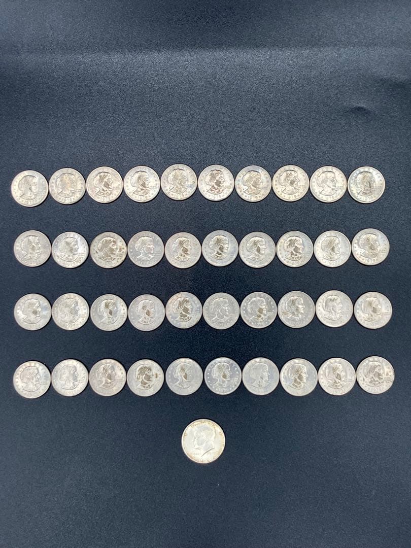 米国1ドル スーザンアンソニー 40枚 ケネディハーフダラー 銀貨 1枚