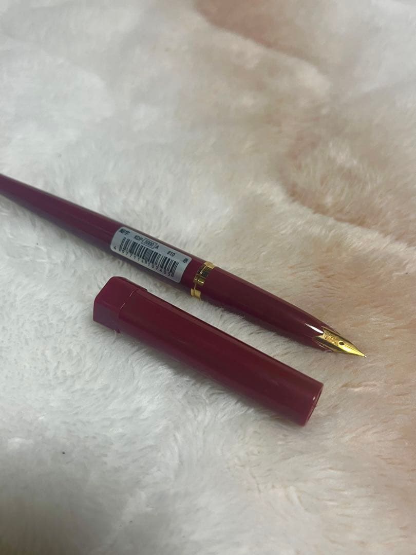 廃番 新品未使用 14金ペン先 プラチナ デスクペン 万年筆 字幅 細字