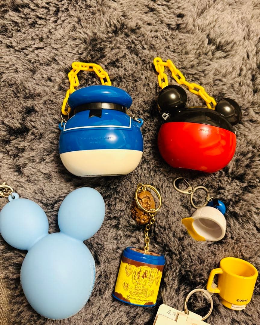 ディズニー　ぬいぐるみバッジ　キーホルダーセット