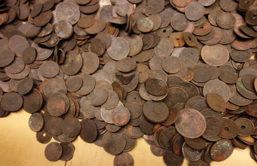 古銭 日本 外国 重量：約11kg まとめて大量 金属腐蝕多数有 ジャンク品