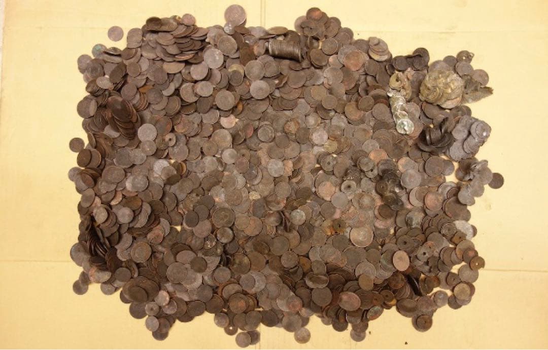 古銭 日本 外国 重量：約11kg まとめて大量 金属腐蝕多数有 ジャンク品