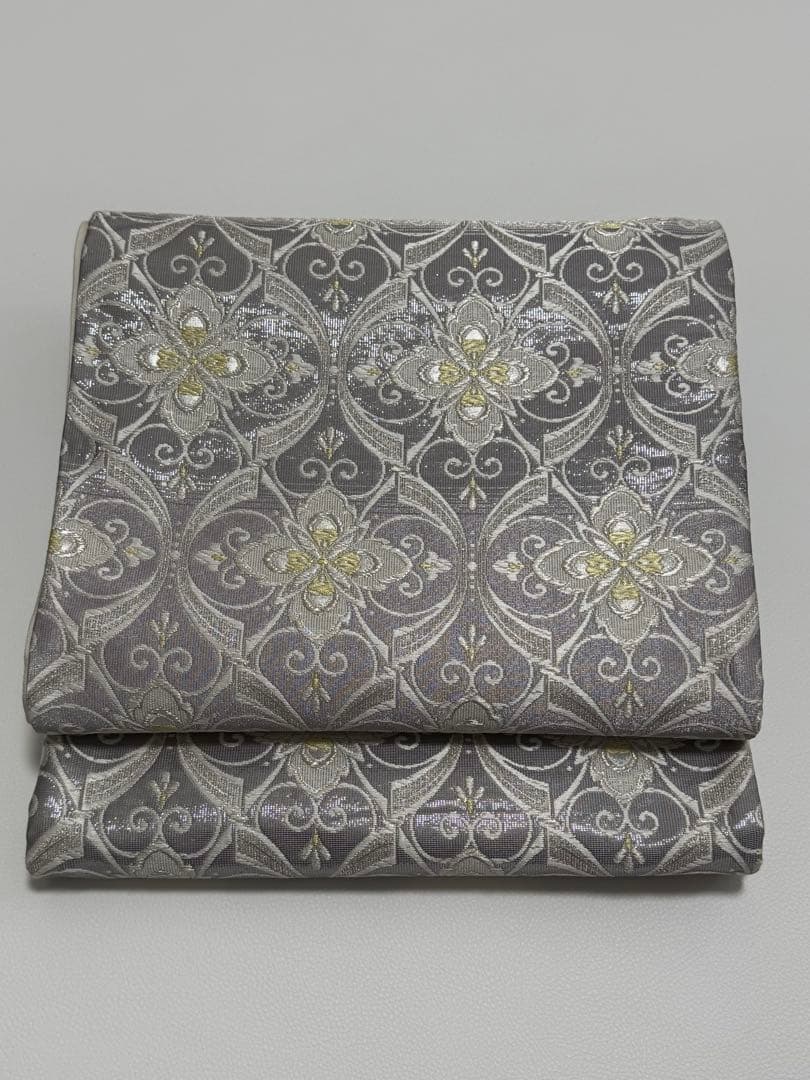 【新品未使用】 志都香織物　袋帯　西陣織　未仕立て　正絹　フォーマル　プラチナ箔