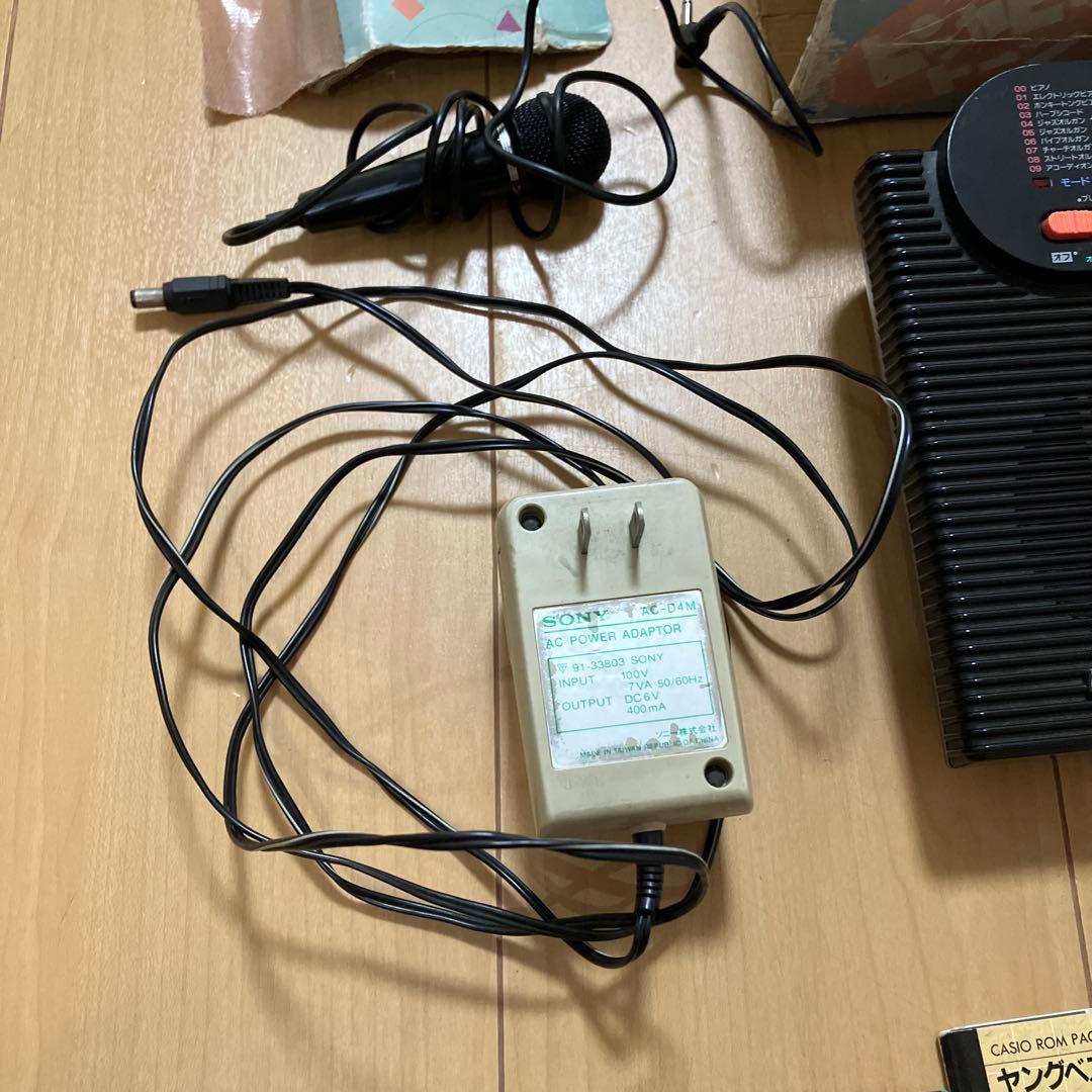 CASIO PT-380 ピッカピカトーン　キーボード・マイク・ROM5本セット