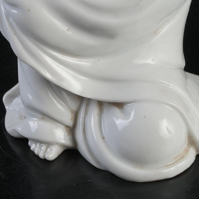 中国　徳化窯　白磁　観音像　仏像　置物　M　R9085