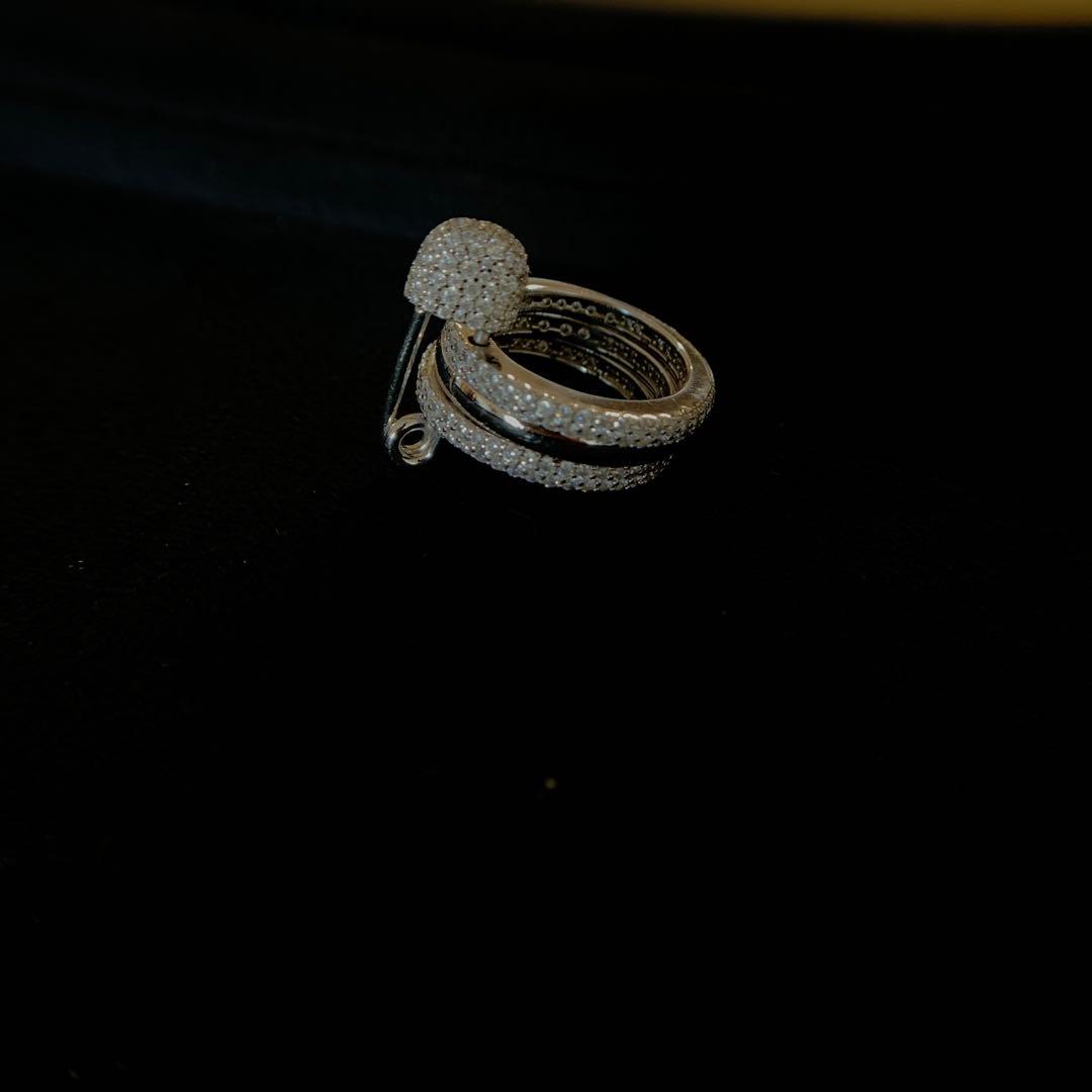 apm monaco エーピーエムモナコ ag925 安全ピン リング 8号