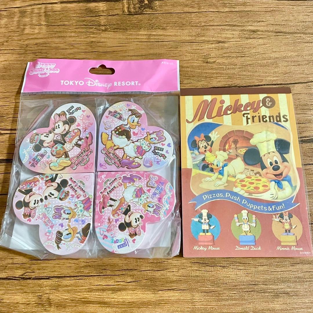 ディズニー メモ スウィートラブ2015 ハート　ミッキー ミニー　ふせん