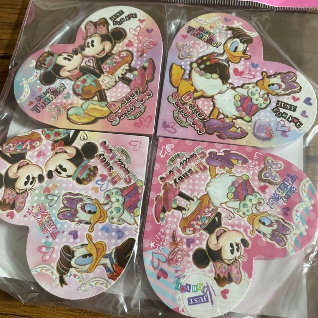 ディズニー メモ スウィートラブ2015 ハート　ミッキー ミニー　ふせん