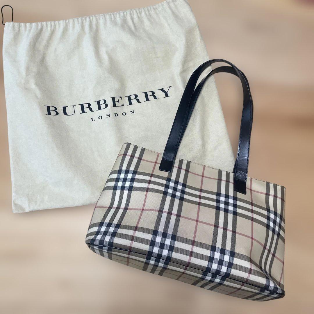 美品バーバリー　トートバッグ