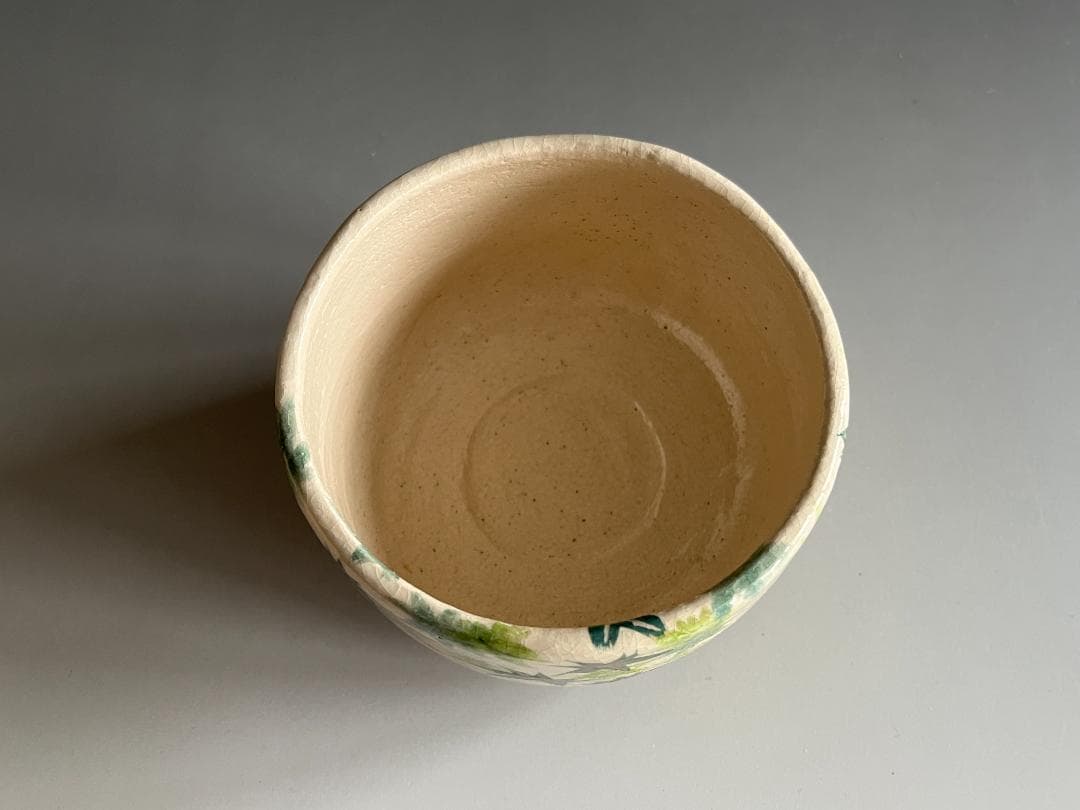 吉村楽入　白楽　青楓　茶碗　茶道具