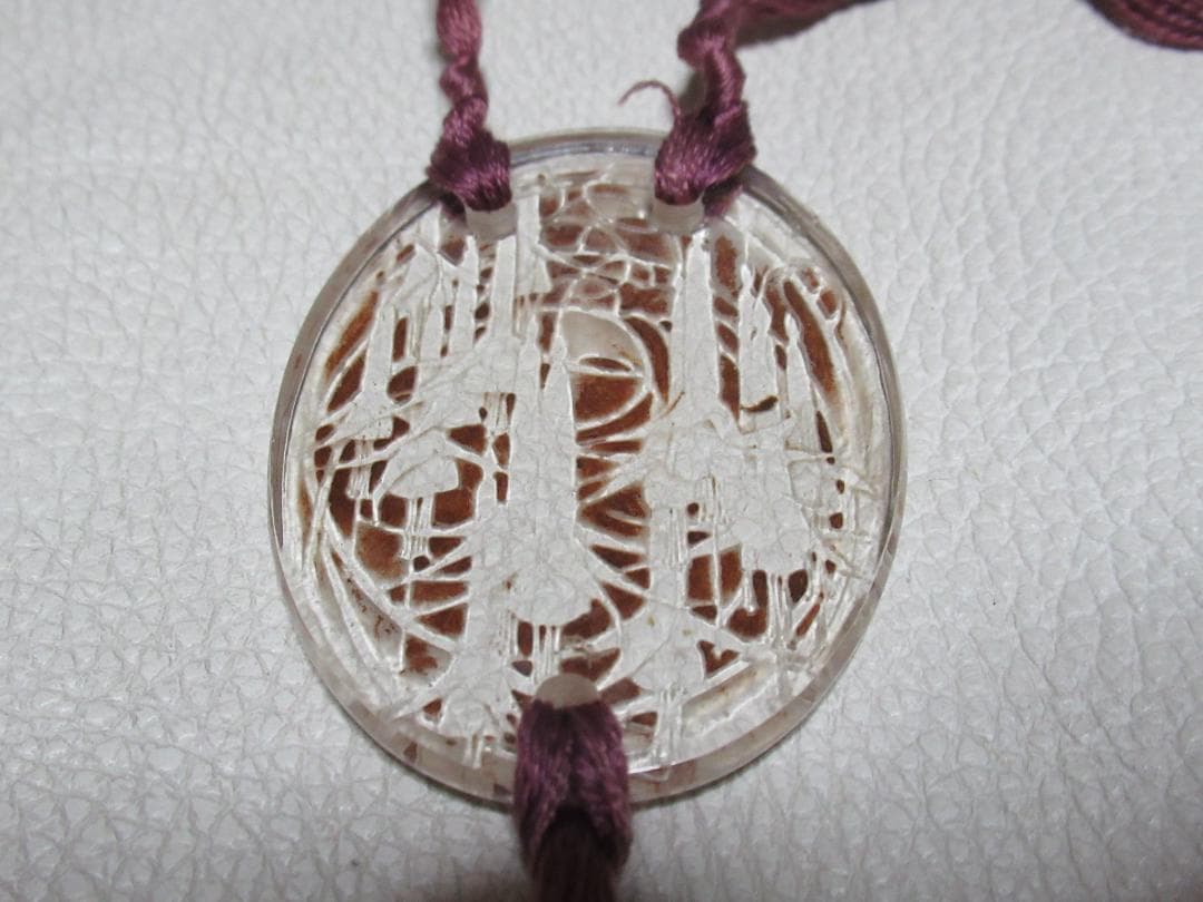 1915年定価30万◆ルネ・ラリック『垂れ下がる花』ペンダント セピア色パチネ彩