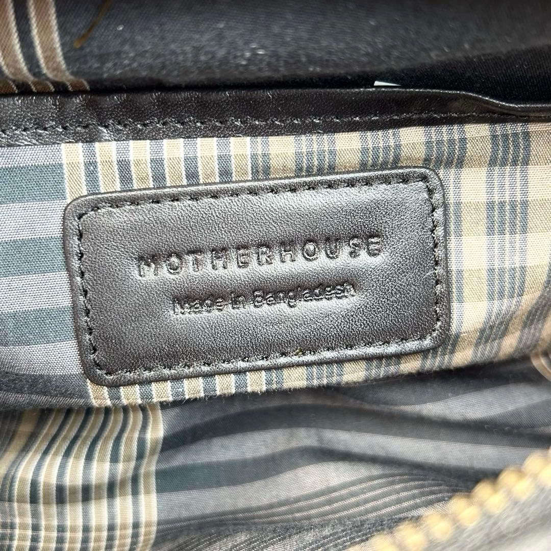 マザーハウス アンティーク ソラ ブラック 本革 ショルダーバッグ 2way