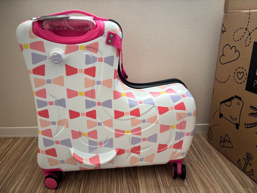 NORICCO 子供が乗れるキッズキャリー　スイートリボン