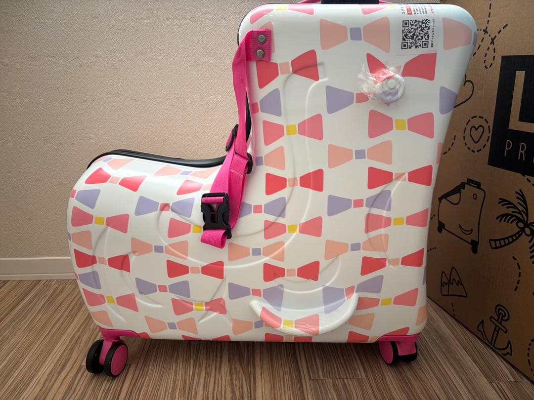 NORICCO 子供が乗れるキッズキャリー　スイートリボン