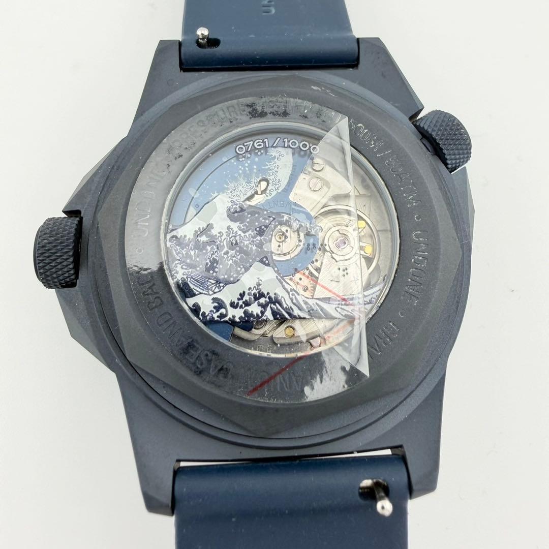 希少 美品 UNDONE×北斎館 限定1000本 メンズ 自動巻き腕時計