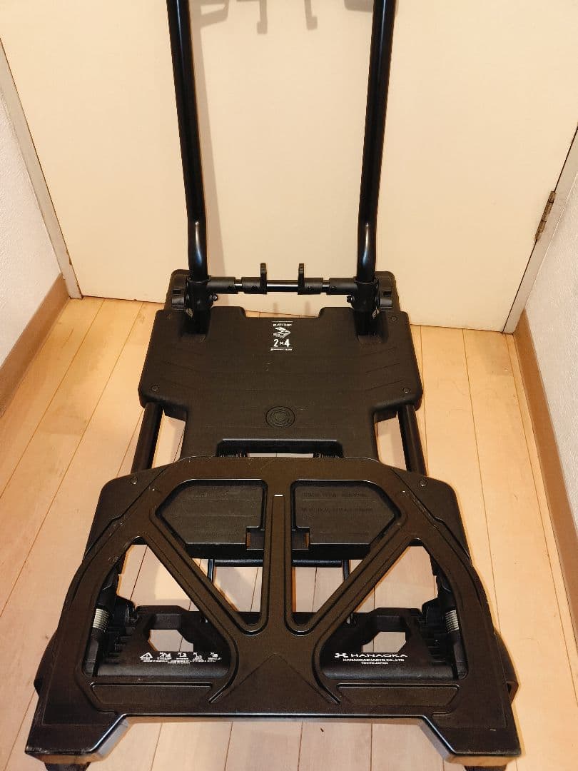 花岡車輌『ビームス百名品』フラットカート FLATCART 2x4 黒　台車