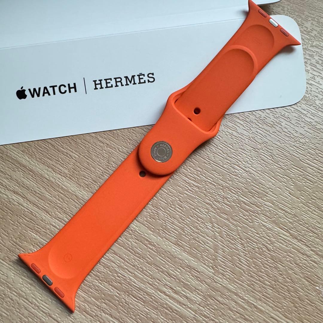 2390 美品　Apple Watch エルメス　オレンジ　スポーツ　バンド