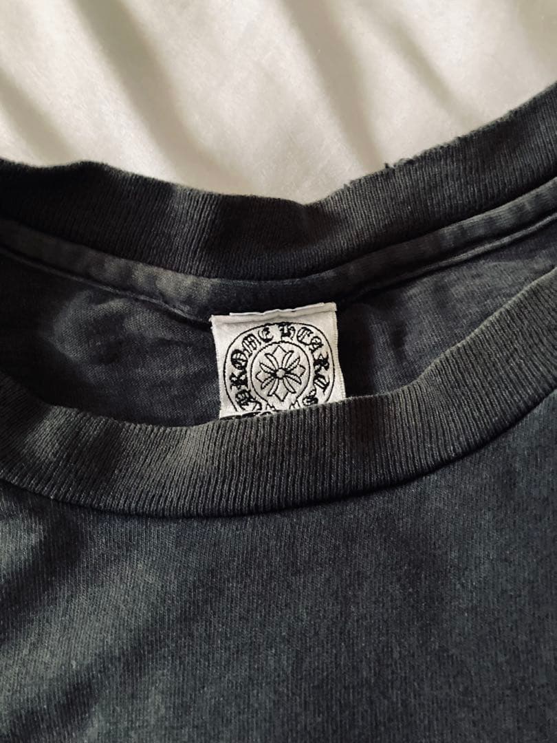 クロムハーツ ブラックTシャツバックスクロールロゴ