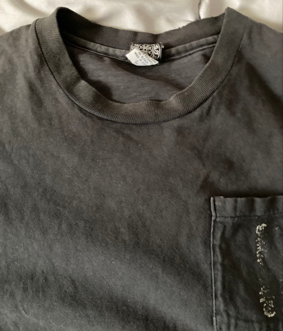 クロムハーツ ブラックTシャツバックスクロールロゴ