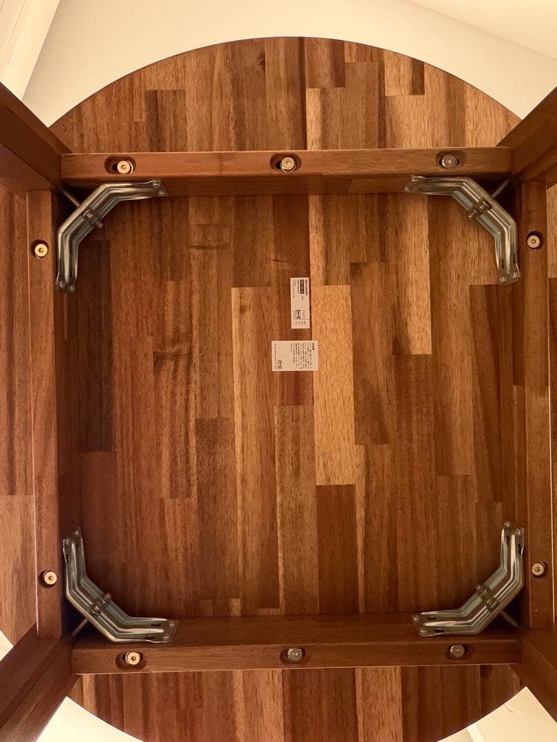 【美品・送料込】IKEA ナッカンネース 円卓 テーブル アカシア材