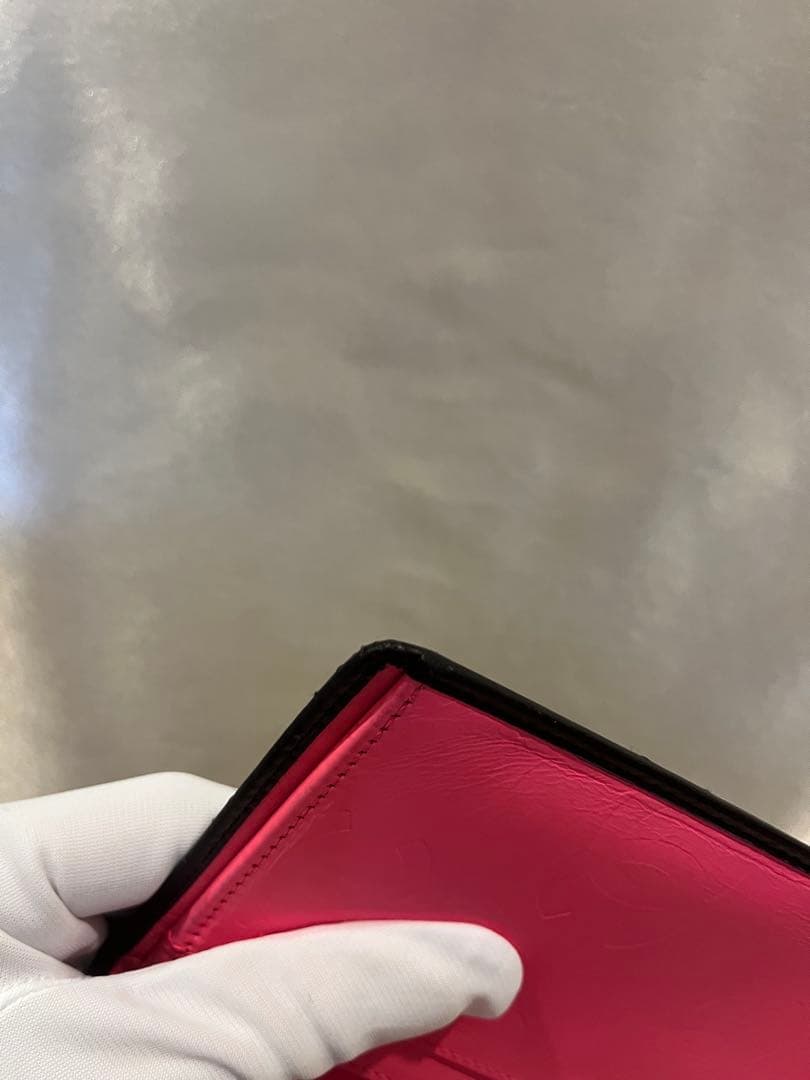 CHANEL カンボンライン　二つ折り長財布　正規品　リペア