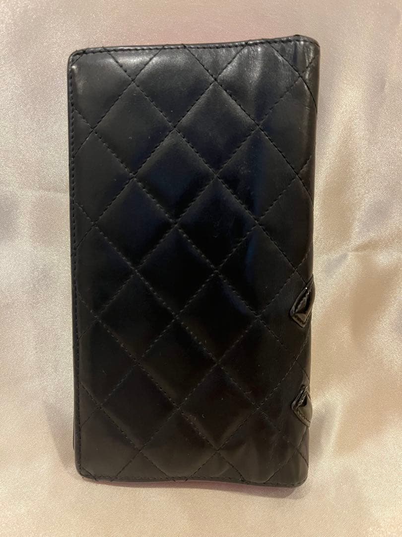 CHANEL カンボンライン　二つ折り長財布　正規品　リペア