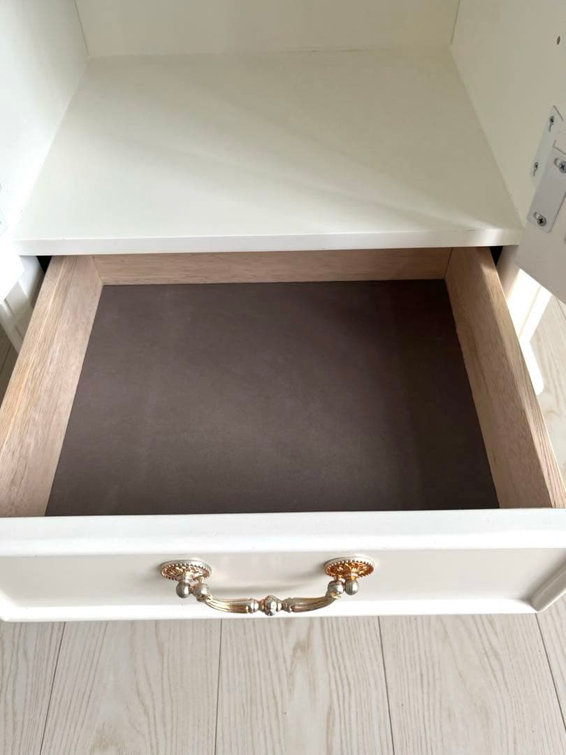 プリンセス家具キャビネットガラス扉　引出し付　姫系　キャッツプリンセスduo