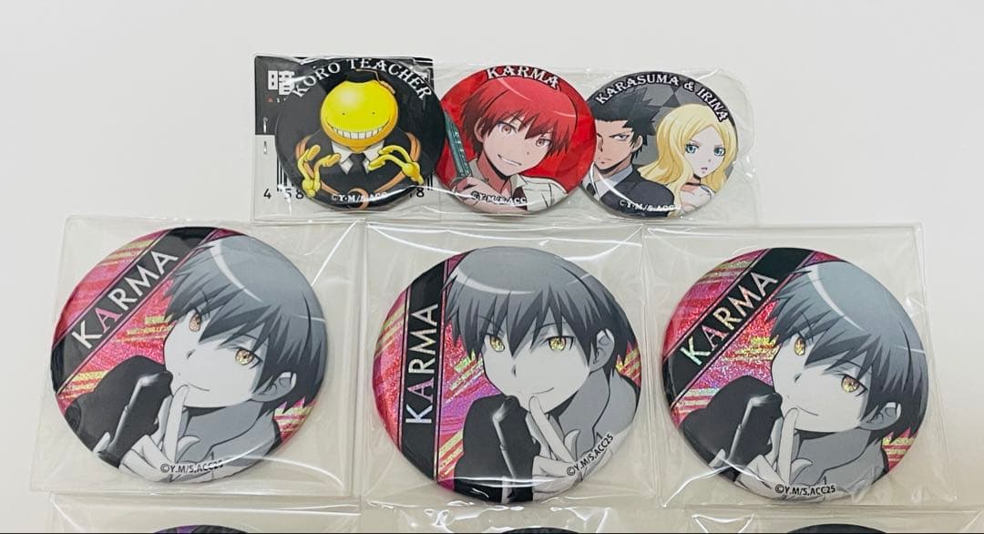 暗殺教室 赤羽業 カルマ 烏間惟臣 缶バッジ