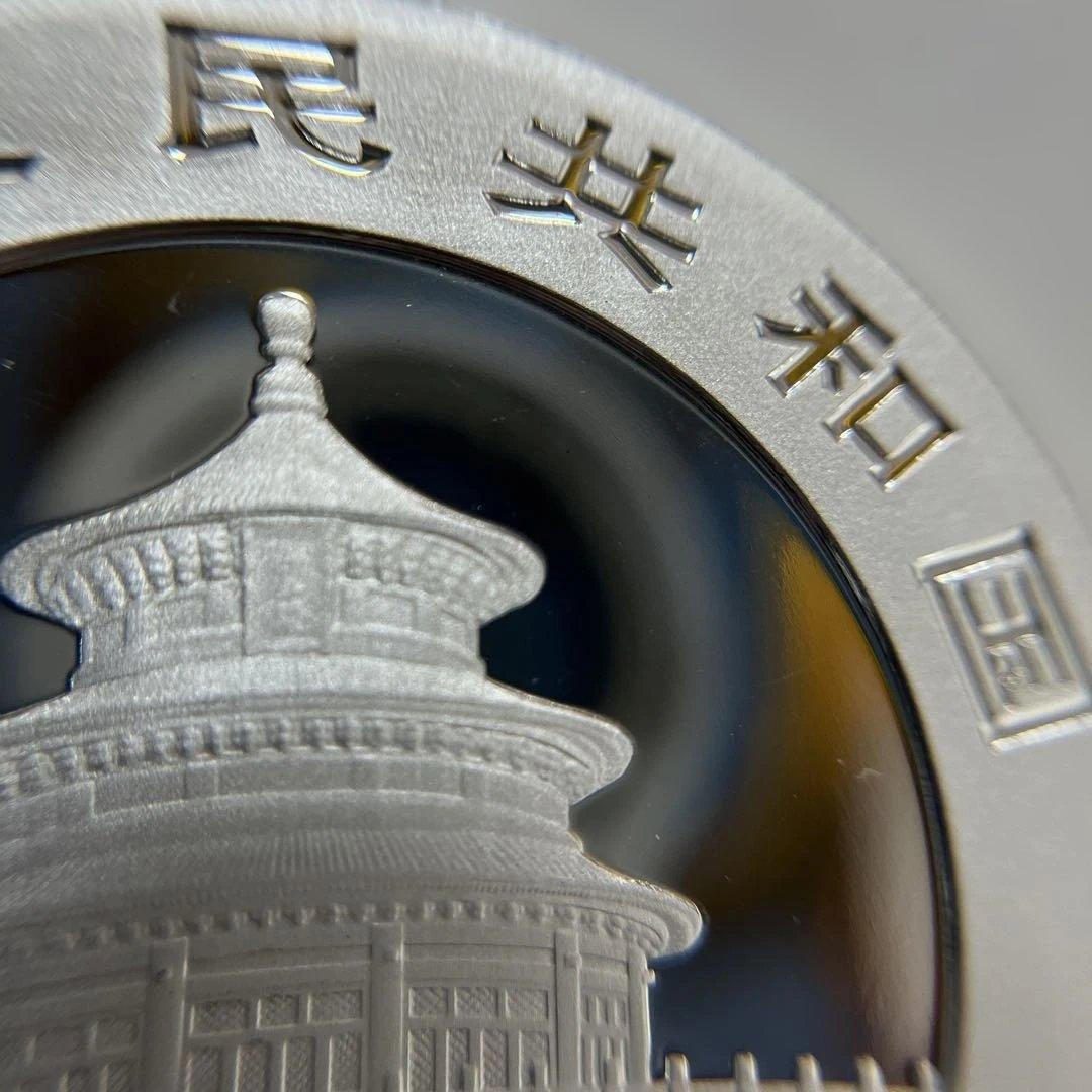 【純銀】2018年パンダ銀貨　10元　カプセル付き③