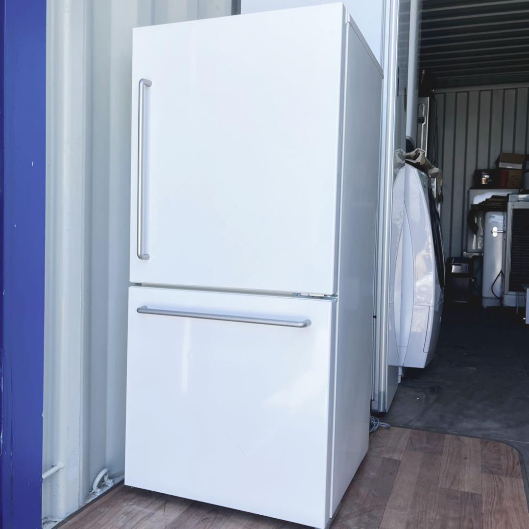 取付無料！無印良品ホワイトインテリアレトロ風おしゃれデザイン冷蔵庫！洗濯機