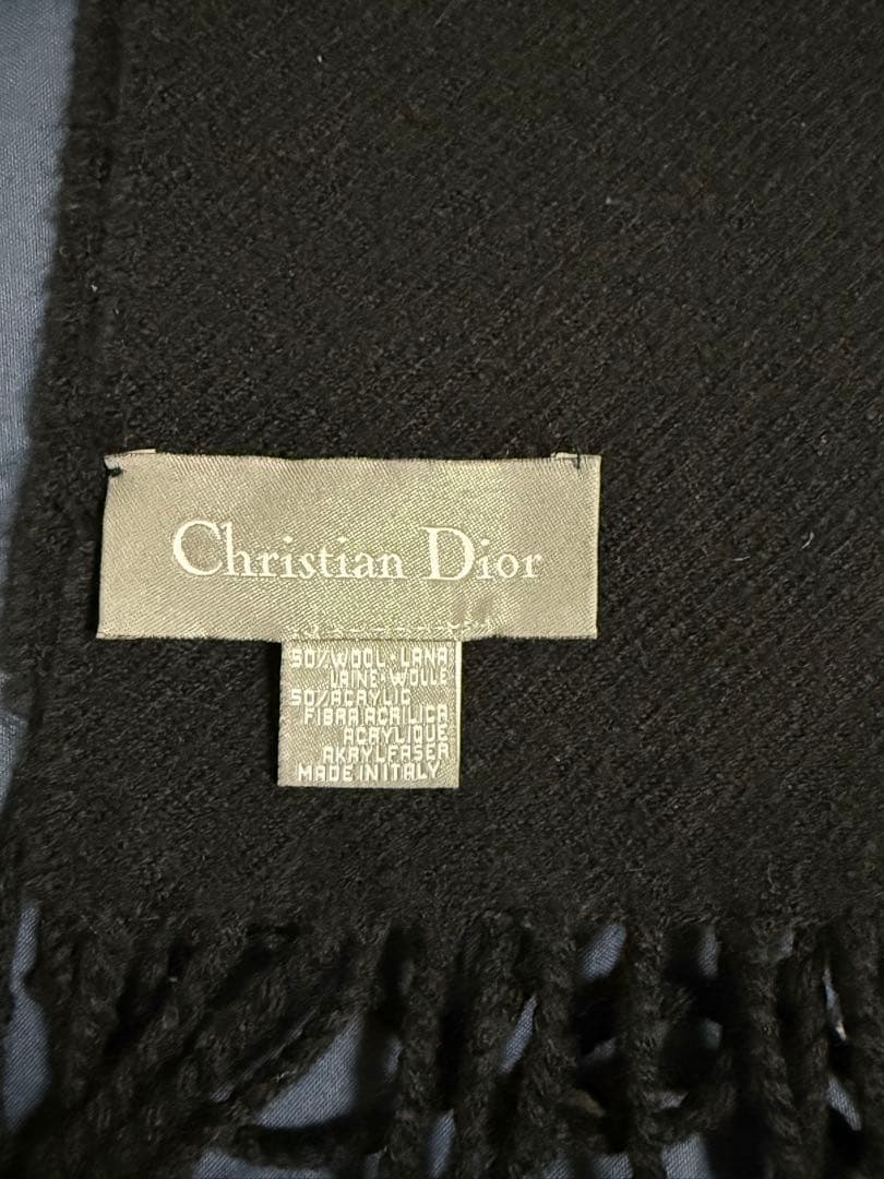 Dior ロゴ入り マフラー ブラック