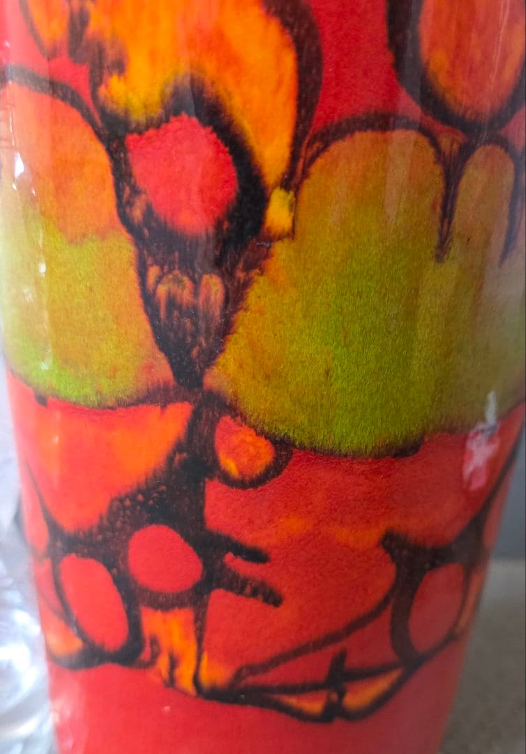 ヴィンテージ品 プール・ポタリー デルフィスシリーズ 幾何学模様 花瓶