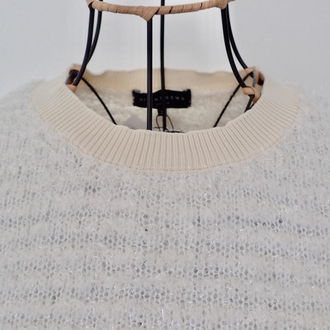 セントアンドリュース　ファンシークルーネックニットプルオーバー　サイズL