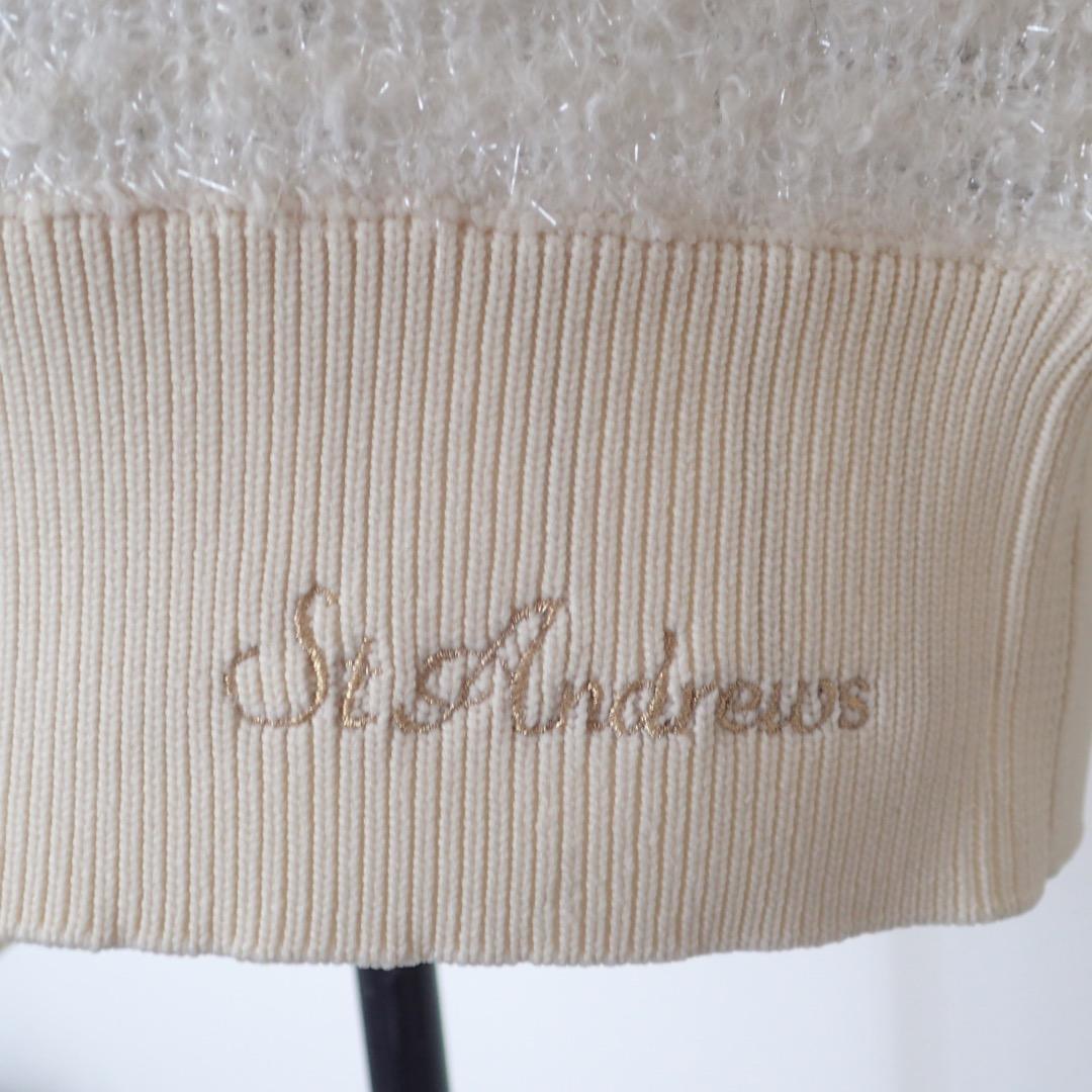 セントアンドリュース　ファンシークルーネックニットプルオーバー　サイズL