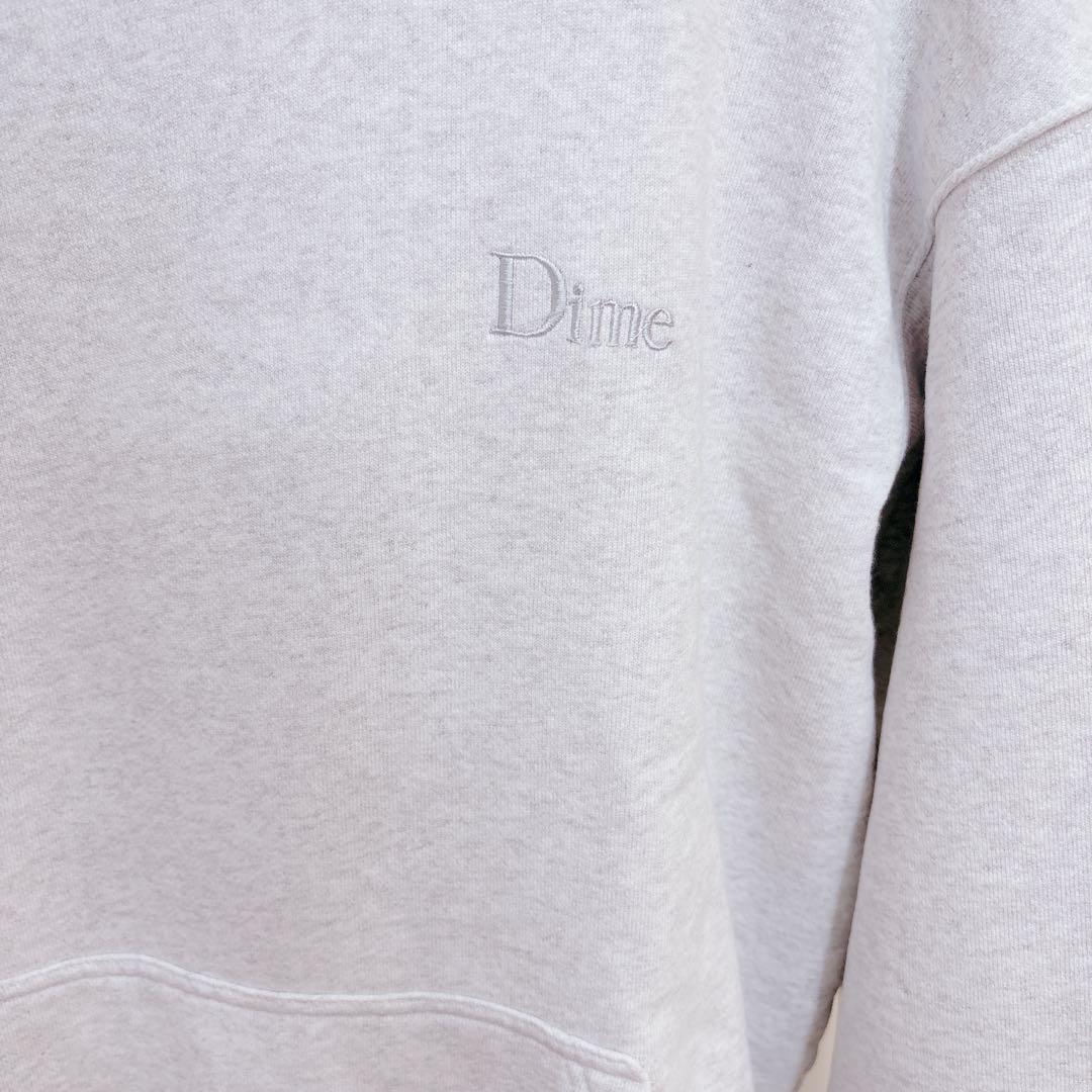 Dime Small Logo Hoodie パーカー グレー ライトグレー M