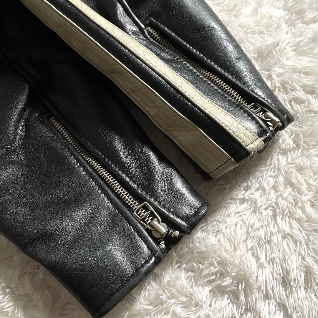 ウインドアーマー レザージャケット USA Leather ストライプ
