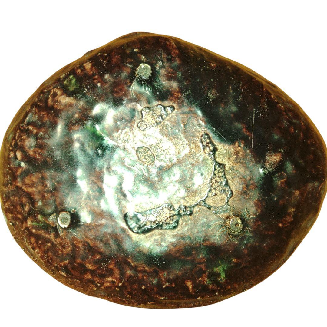 貝の形の三足菓子皿　屋島焼　陶器製