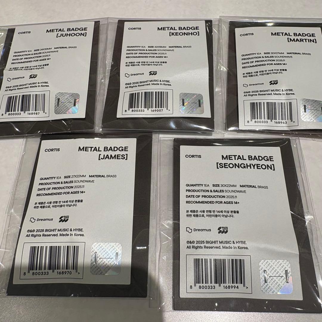【CORTIS 】シーグリ ポップアップ 限定 バッジ 5個セット