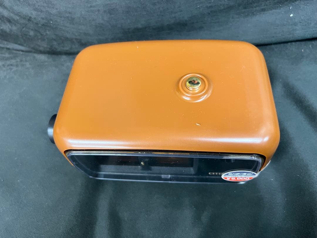 パタパタ時計　7RDO11 シチズン　茶　電子デジタル　未使用品　昭和レトロ