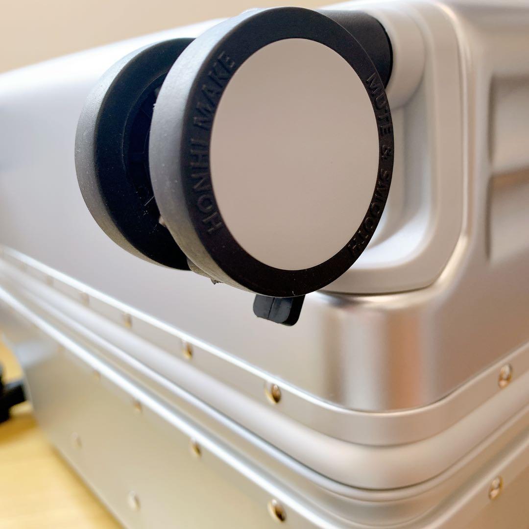 高機能‼️ スーツケース ストッパー付　シルバー フロントオープン　Mサイズ